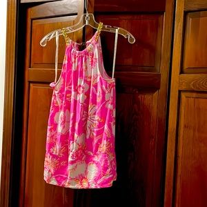 Lilly Pulitzer Halter Top Size Small. Pink and white flowers.